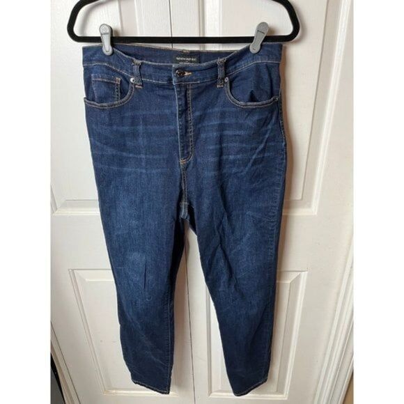 Banana Republic Jeans Women Size 32/14 Blue Skinny Five-Pockets Straight Leg - Picture 1 of 3